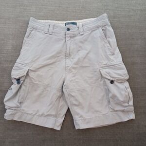 Vintage Polo Ralph Lauren Cargo Shorts Mens 34 Light Blue Casual 9" Inseam